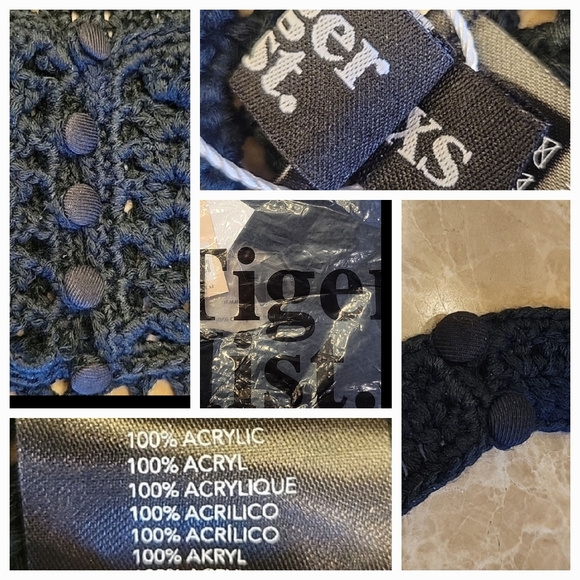 Beautifully made Tiger Mist Augusta Black Crocheted Knit Halter Top, XS - Picture 16 of 16